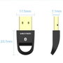 Vention CDSB0 Adaptador USB Bluetooth Mini Receptor Audio 5.0 para PC Ordenador Portátil